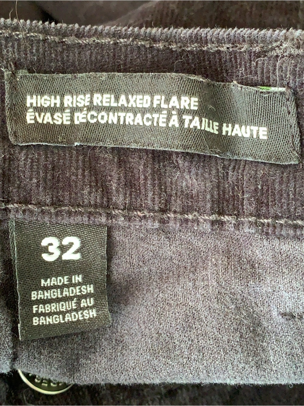 Joe Fresh High Rise Relaxed Flare Corduroy Pants - Picture 7 of 7